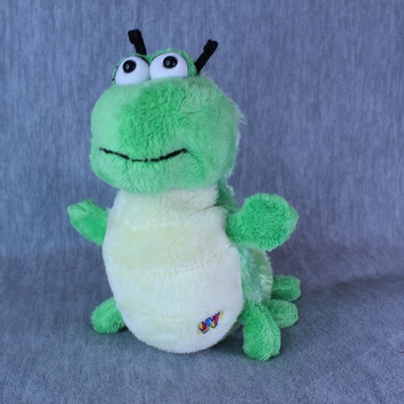 Ganz CATERPILLAR HM 434 Webkinz No Code 9"‎ Plush Green Yellow Worm Stuffed Toy - Picture 5 of 7